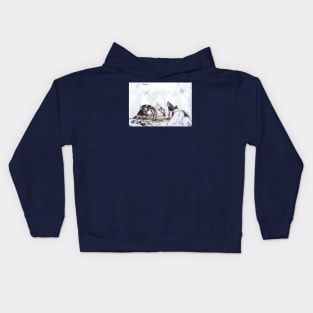 Sleeping around Butterflies Kids Hoodie